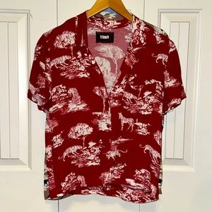 Reformation Cuba button down short sleeved shirt